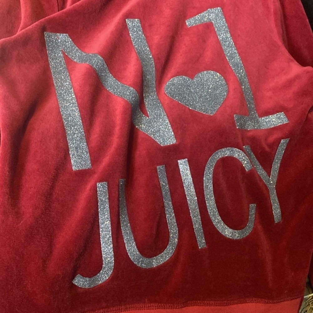 red juicy couture zip up hoodie!